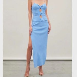 Atoir Blue Cut out Maxi Dress